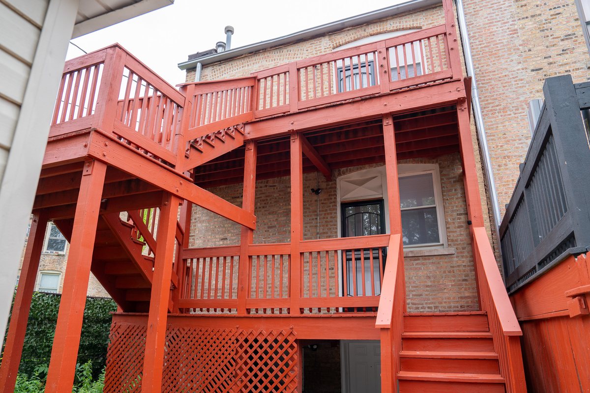 Rear porch and stairs